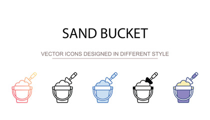 Sand Bucket icon design with white background stock illustration