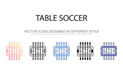 Table Soccer icon design with white background stock illustration