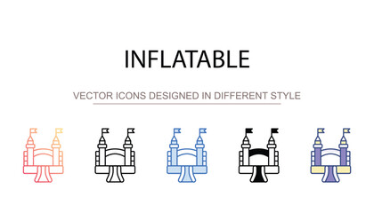 Inflatable icon design with white background stock illustration
