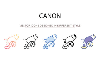 Canon icon design with white background stock illustration