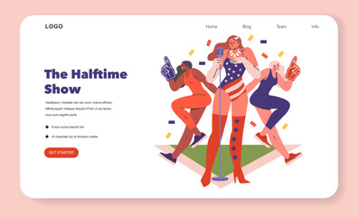 Super Bowl. Flat Vector Illustration