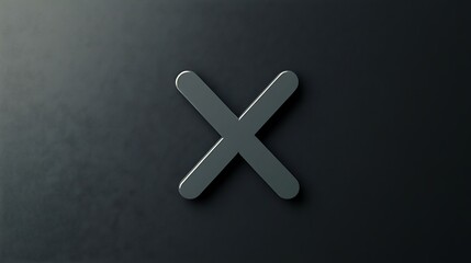 Obraz premium A math subtraction sign (-) on a plain black background