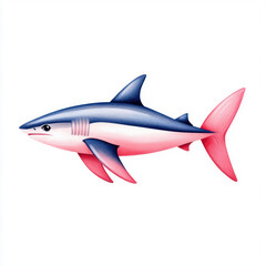 Fototapeta premium colorful shark with sleek design and vibrant colors