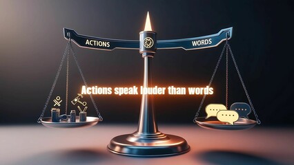 "Actions Speak Louder Than Words" - Inspirational Visual Concept