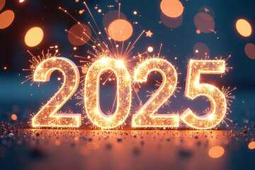 happy new year sparkling wishes us