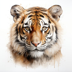 Fototapeta premium tiger, tier, katze, wild lebende tiere, wild, felino, raubtier, natur, säugetier, tierpark, band, big, sibirische katze, fleischfresser, kopf, fell, dangerous, bengal, black, safari, gesicht, gestreif