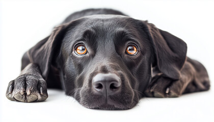 Fototapeta premium black labrador retriever puppy