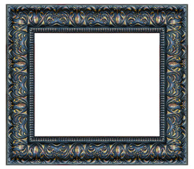 Old style vintage black frame isolated on a white background