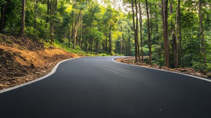 Obraz premium road in the forest