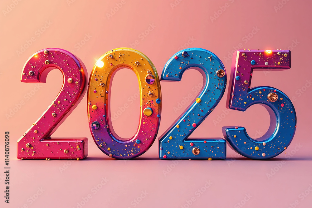 Poster numbers visually appealing create vibrant atmosphere used