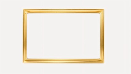 Elegant Golden Frame with Simple Background for Art Display