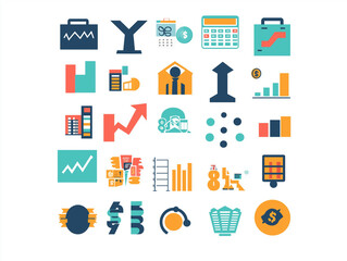 Bunte Grafiken zu Finanz- und Gesch&auml;ftsdatenanalysen

