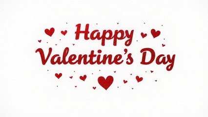 A red background with a white lettering that says Happy Valentine's Day