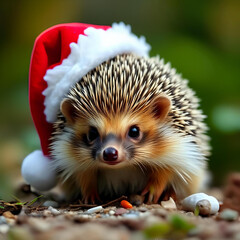 Erizo Papá Noel.