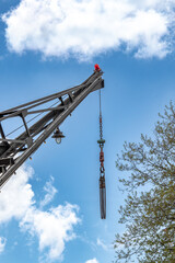 Old crane in the port