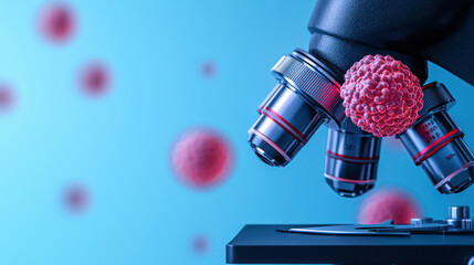 close up view of microscope focusing on cells, showcasing intricate details and vibrant colors, evoking curiosity and scientific exploration