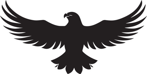 a black and wight eagle logo type silhouette design