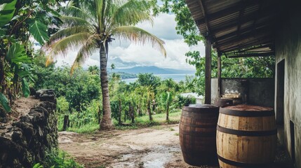 small batch rum production on tropical islands, crafting premium rum in island distilleries, the art of small batch rum making in the heart of tropical paradise