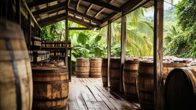 Small batch rum production on tropical islands