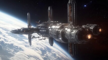 Obraz premium preparing for a space mission, exploring the unknown cosmos, advancements in space exploration, life aboard a spacecraft