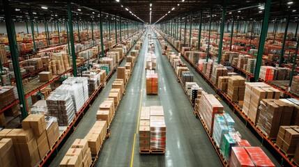 Fototapeta premium supply chain innovations in e-commerce, revolutionizing online shopping with advanced supply chain solutions, enhancing e-commerce efficiency through cutting-edge logistics and technology