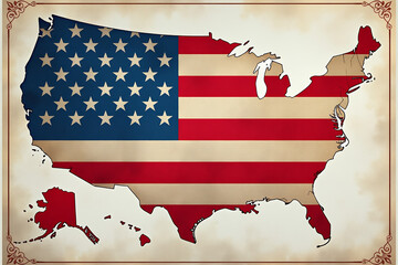 united states presidential election concept inspired project prominent american flag