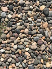 stones on the shore of the atlantic ocean in santa cruz