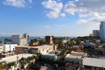 Fototapeta premium sea side town view