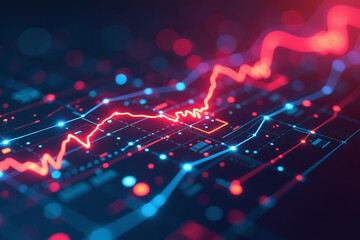 vibrant lines represent technological information dynamic digital