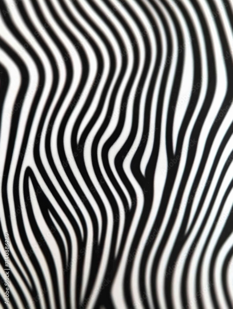 Poster this striking image showcases flowing black and white stripes that create a dynamic and rhythmical v