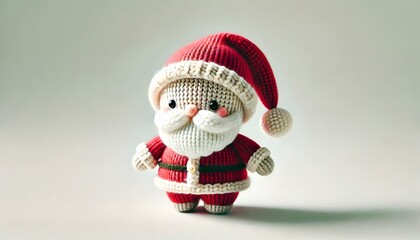 Charming Knitted Santa Claus - Festive Handmade Christmas Decor