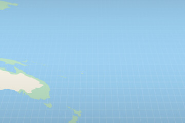Kiribati highlighted on a detailed map, geographic location of Kiribati.
