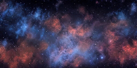 Naklejka premium Nebula in space - colorful background