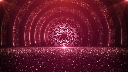 Lotus flowers indian festivals diwali luxury background. wedding invitations, holidays. ornamental decoration Luxury mandala. Award stage event invitations celebrations podium Premium Corporate 4k 3D - Powered by Adobe