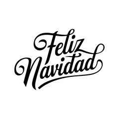 feliz navidad or merry christmas typography Design.