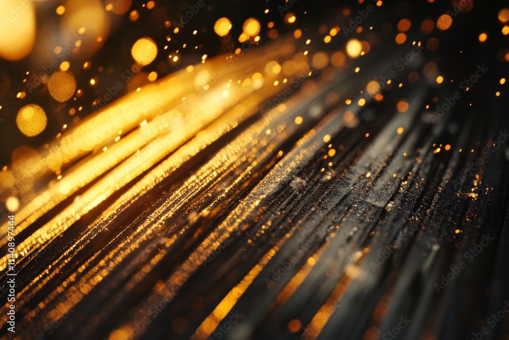 Fototapete an abstract close-up view of a glowing surface that captures swirling light and motion, creating an 