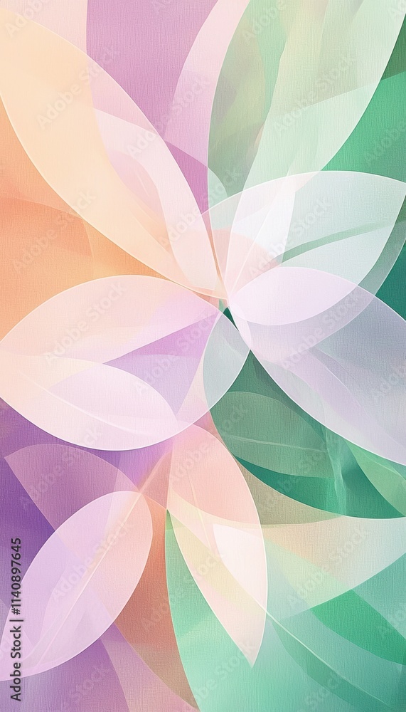 Poster modern abstract spring background with pastel shapes for digital and print campaigns