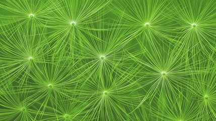 Obraz premium Close-up of a green background with white flowers in the center