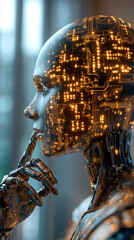 Robotic Head and Hand with Illuminated Circuitry