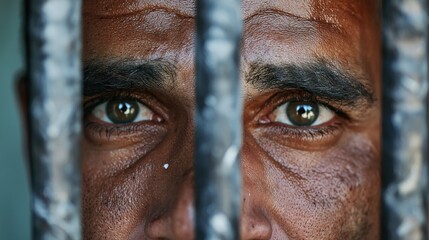 A man with brown eyes and a beard is looking at the camera