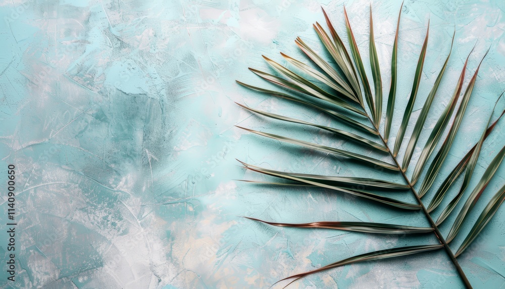 Poster minimalistic summer spring background with blurred shadow on pastel wall, perfect for website header