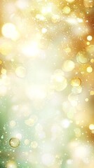 Golden Bokeh Lights Background Festive Abstract Design