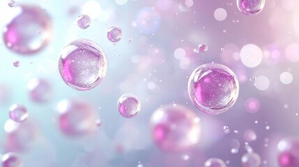 Abstract Pink Bubbles Bokeh Background Design