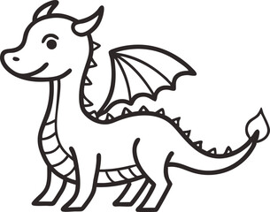 dragon line art design