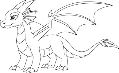 dragon line art design