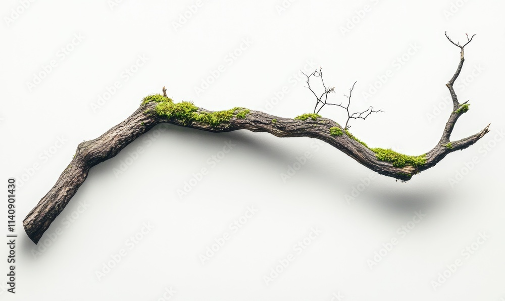 Aufkleber a tree branch with moss growing on it