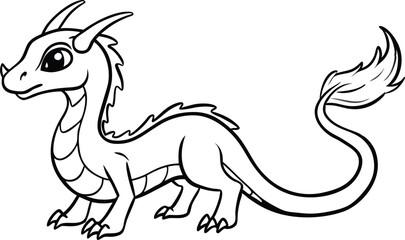dragon line art design