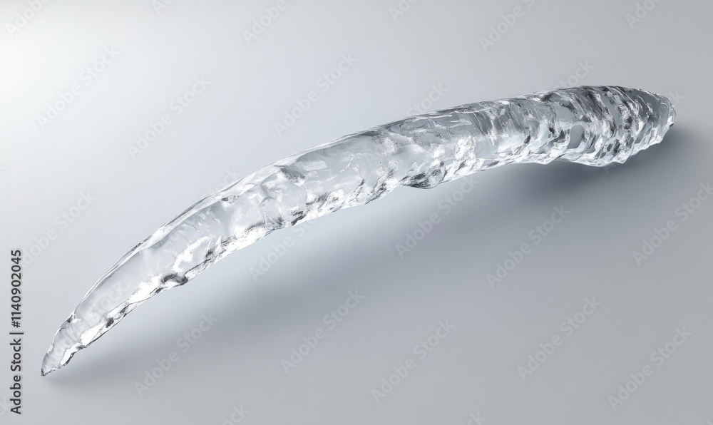 Poster a long, thin, clear object with a pointed end