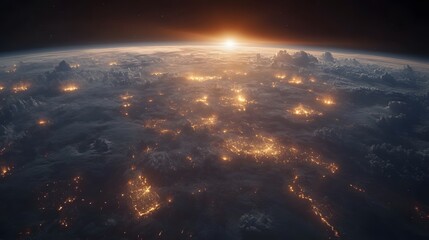 Earthrise Sunrise from Space