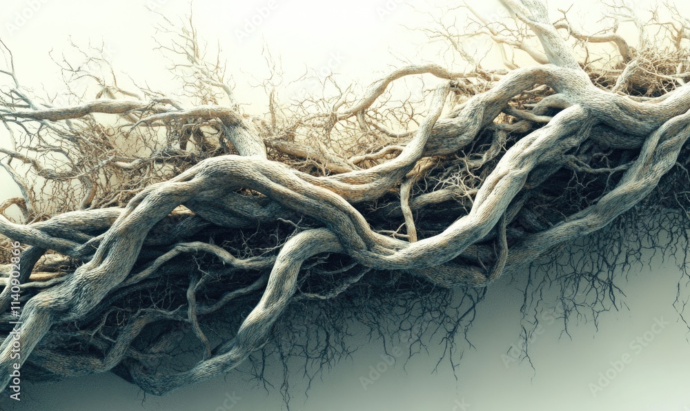 Poster a large tree root is shown in the image